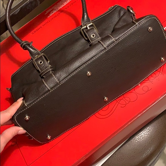 Dooney & Bourke Vintage Brown Domed Satchel - Picture 5 of 6